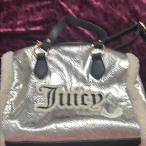 Juicy Couture Silver and Black Women's Bag